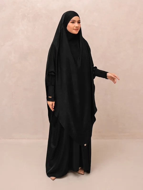 Saqqina Hijab - Aluna Abaya (Abaya Dress Haji dan Umrah) Muslim Gamis Wanita Outer (Bahan Bonanza Super Premium / Anti Uv) — foto 1