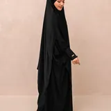 Saqqina Hijab - Aluna Abaya Set (Abaya Gamis Set Khimar Hilya Haji dan Umrah Bahan Andalusia / Anti Uv) Gamis Muslim Wanita Super Premium Quality thumbnail 2