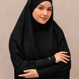 Saqqina Hijab - Aluna Abaya Set (Abaya Gamis Set Khimar Hilya Haji dan Umrah Bahan Andalusia / Anti Uv) Gamis Muslim Wanita Super Premium Quality thumbnail 1