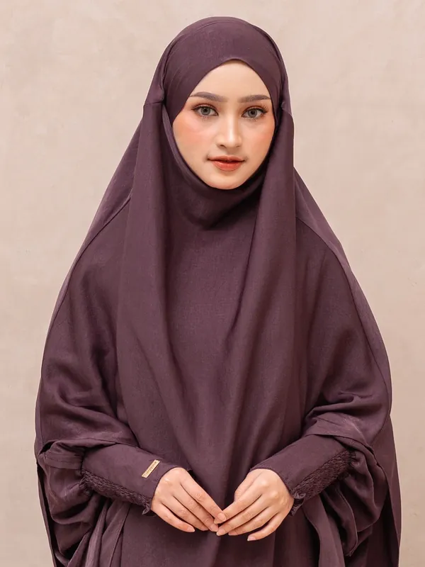 Saqqina Hijab - Aluna Abaya (Abaya Dress Haji dan Umrah) Muslim Gamis Wanita Outer (Bahan Bonanza Super Premium / Anti Uv) — foto 3