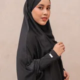 Saqqina Hijab - Khimar Hilya ( Jilbab Syari Khimar Haji dan Umrah Bahan Cordoba / Airflow Super Premium) - Anti Uv thumbnail 3