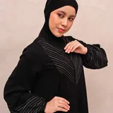 Saqqina Hijab - Rania Abaya (Abaya Dress Haji dan Umrah) Muslim Gamis Wanita Outer (Bahan Bonanza Super Premium / Anti Uv) thumbnail 2