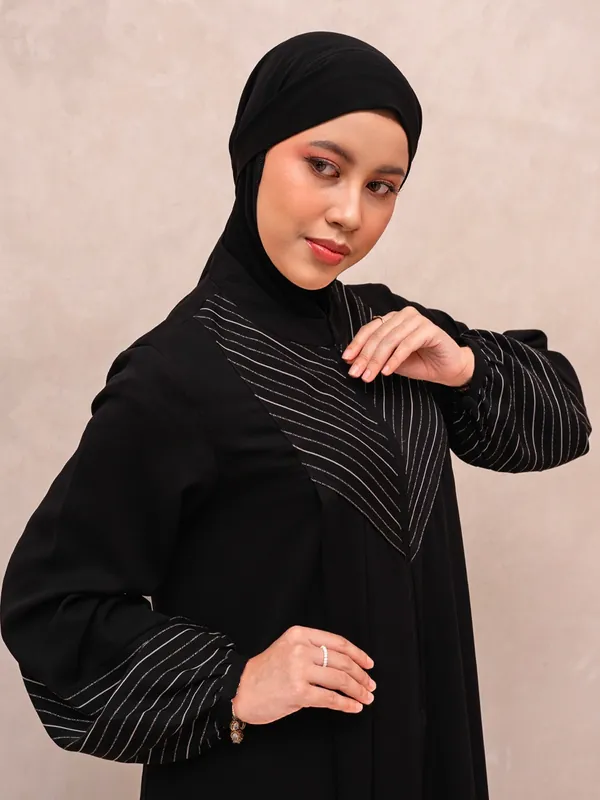 Saqqina Hijab - Rania Abaya (Abaya Dress Haji dan Umrah) Muslim Gamis Wanita Outer (Bahan Bonanza Super Premium / Anti Uv) — foto 2