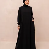 Saqqina Hijab - Zamira Abaya (Abaya Dress Haji dan Umrah) Muslim Gamis Wanita Outer (Bahan Bonanza Super Premium / Anti Uv) thumbnail 2