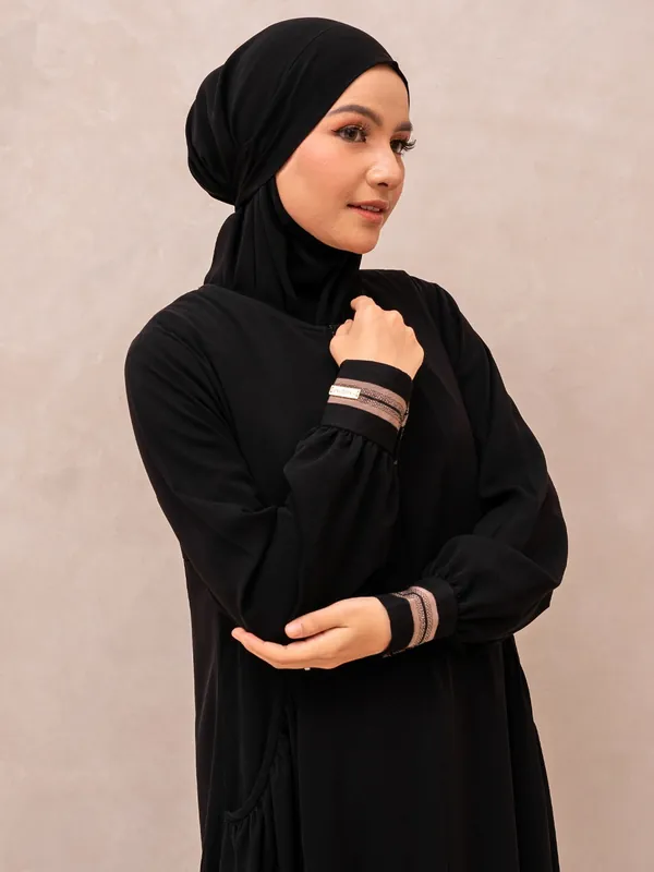 Saqqina Hijab - Zamira Abaya (Abaya Dress Haji dan Umrah) Muslim Gamis Wanita Outer (Bahan Bonanza Super Premium / Anti Uv) — foto 3