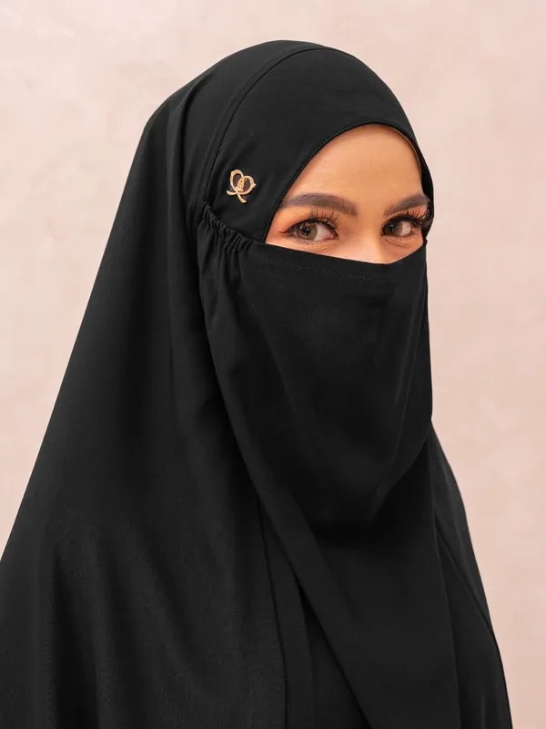 Saqqina Hijab - Elvara French Khimar ( Jilbab Syari Khimar Haji dan Umrah Bahan Cordoba / Airflow Super Premium) - Anti Uv — foto 9