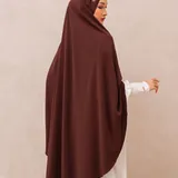 Saqqina Hijab - Elvara French Khimar ( Jilbab Syari Khimar Haji dan Umrah Bahan Cordoba / Airflow Super Premium) - Anti Uv thumbnail 7