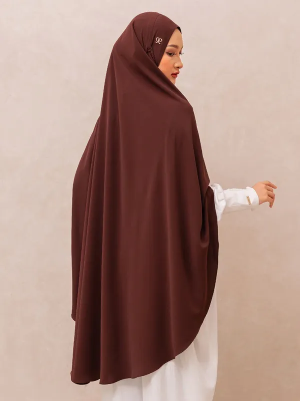 Saqqina Hijab - Elvara French Khimar ( Jilbab Syari Khimar Haji dan Umrah Bahan Cordoba / Airflow Super Premium) - Anti Uv — foto 7
