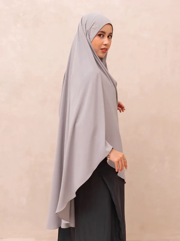 Saqqina Hijab - Elvara French Khimar ( Jilbab Syari Khimar Haji dan Umrah Bahan Cordoba / Airflow Super Premium) - Anti Uv — foto 4