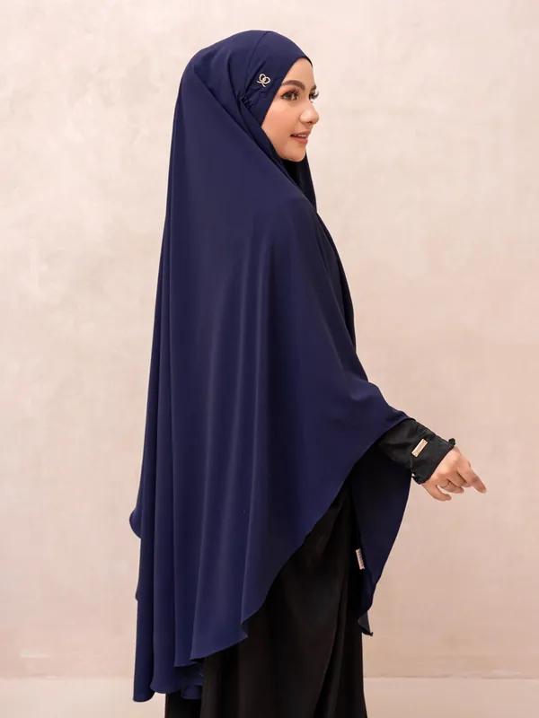 Saqqina Hijab - Elvara French Khimar ( Jilbab Syari Khimar Haji dan Umrah Bahan Cordoba / Airflow Super Premium) - Anti Uv — foto 3