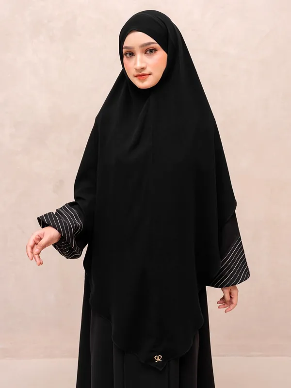 Saqqina Hijab - Khayra French Khimar ( Jilbab Syari Khimar Haji dan Umrah Bahan Bonanza / Airflow Super Premium) - Anti Uv — foto 1