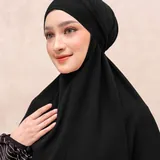 Saqqina Hijab - Khayra French Khimar ( Jilbab Syari Khimar Haji dan Umrah Bahan Bonanza / Airflow Super Premium) - Anti Uv thumbnail 2