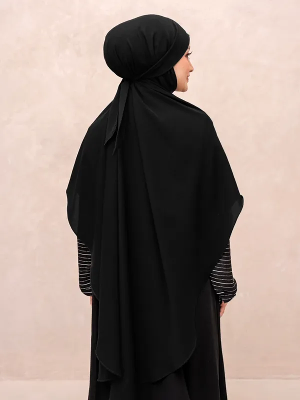 Saqqina Hijab - Khayra French Khimar ( Jilbab Syari Khimar Haji dan Umrah Bahan Bonanza / Airflow Super Premium) - Anti Uv — foto 3