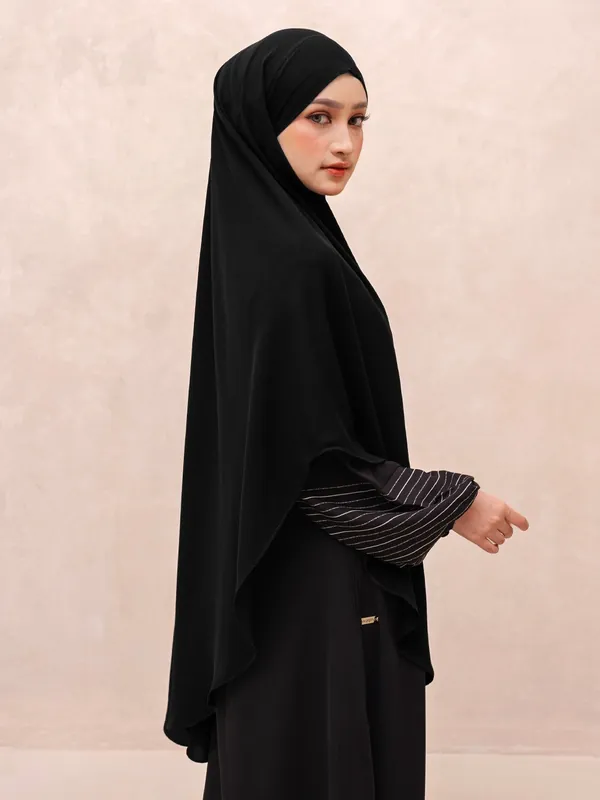 Saqqina Hijab - Khayra French Khimar ( Jilbab Syari Khimar Haji dan Umrah Bahan Bonanza / Airflow Super Premium) - Anti Uv — foto 4