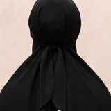 Saqqina Hijab - Khayra French Khimar ( Jilbab Syari Khimar Haji dan Umrah Bahan Bonanza / Airflow Super Premium) - Anti Uv thumbnail 5