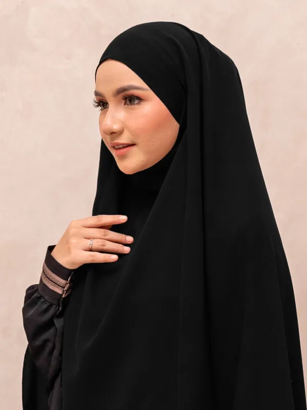 Saqqina Hijab - Nayara French Khimar ( Jilbab Syari Khimar Haji dan Umrah Bahan Bonanza / Airflow Super Premium) - Anti Uv — foto 4